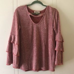 Long sleeve rustic top